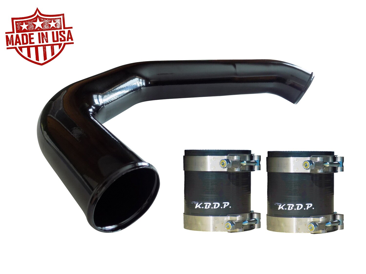 Cold Side Intercooler Tube Pipe for 2008-2010 Ford 6.4l Powerstroke, Color: Gloss Black