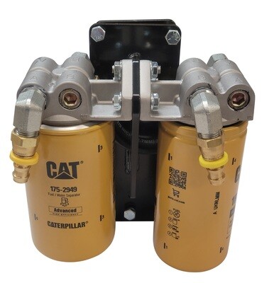 Dual Diesel CAT Fuel Filter Remote Mount System without Lift Pump