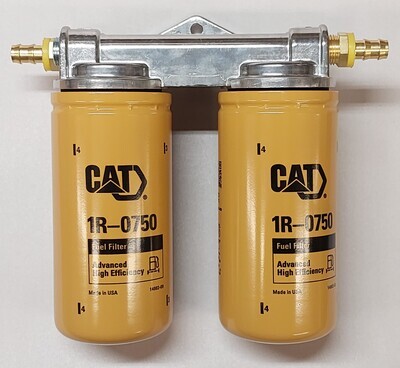 Dual Diesel Fuel Filter Remote Mount System for CAT Filters