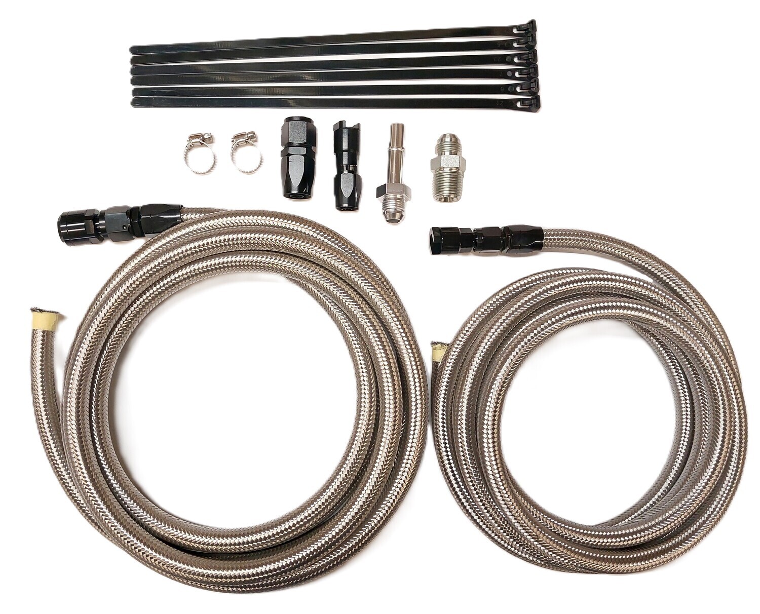 Tank to Engine Stainless Steel Fuel Line Kit for 2001-2010 6.6 Duramax Chevy GMC