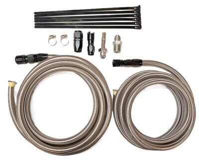 Tank to Engine Stainless Steel Fuel Line Kit for 2001-2010 6.6 Duramax Chevy GMC