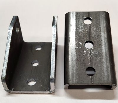 Bolt On or Weld On Front Traction Bar Mount Set 3" Wide