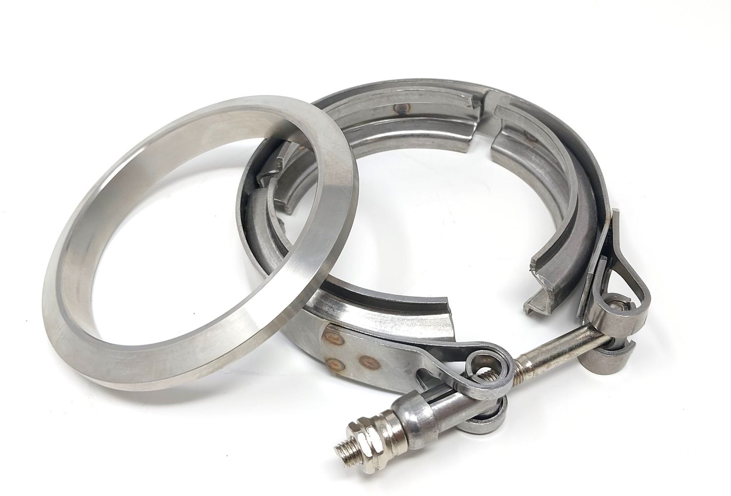 Stainless Steel Turbo Outlet to Downpipe V-band Flange & Clamp for 6.5l Diesel