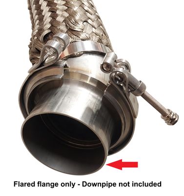 Lower Downpipe Exhaust Side V-band Flare Flange for 6.6l 2001-2015 Duramax