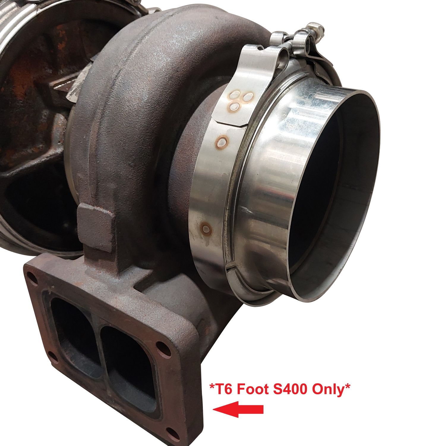 5 Inch S400 *T6 Foot* Downpipe Flare Flange & Clamp
