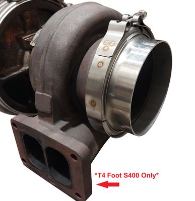 4 Inch S400 *T4 Foot* Downpipe Flare Flange & Clamp