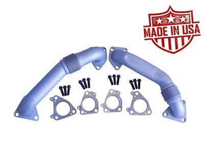 Exhaust Up Pipes Manifolds to Turbo for 6.6l Duramax Chevy GMC 2001-2004 LB7