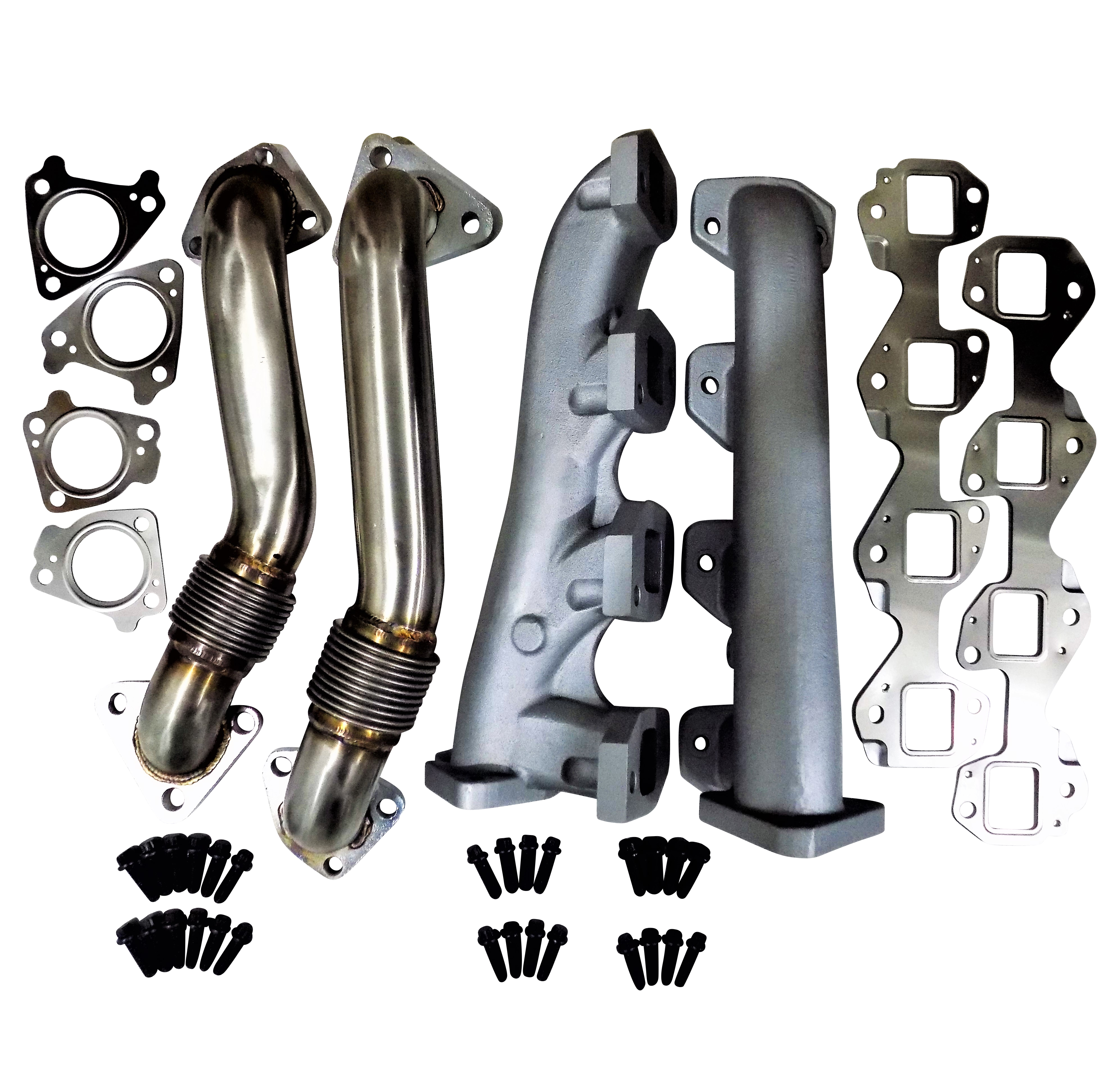 High Flow Exhaust Manifolds & Up Pipes for 6.6l Duramax 20012016 LB7 LLY LBZ LMM LML Chevy