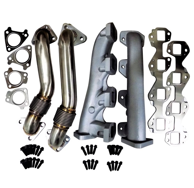 High Flow Exhaust Manifolds & Up Pipes for 6.6l Duramax 2001-2016 LB7