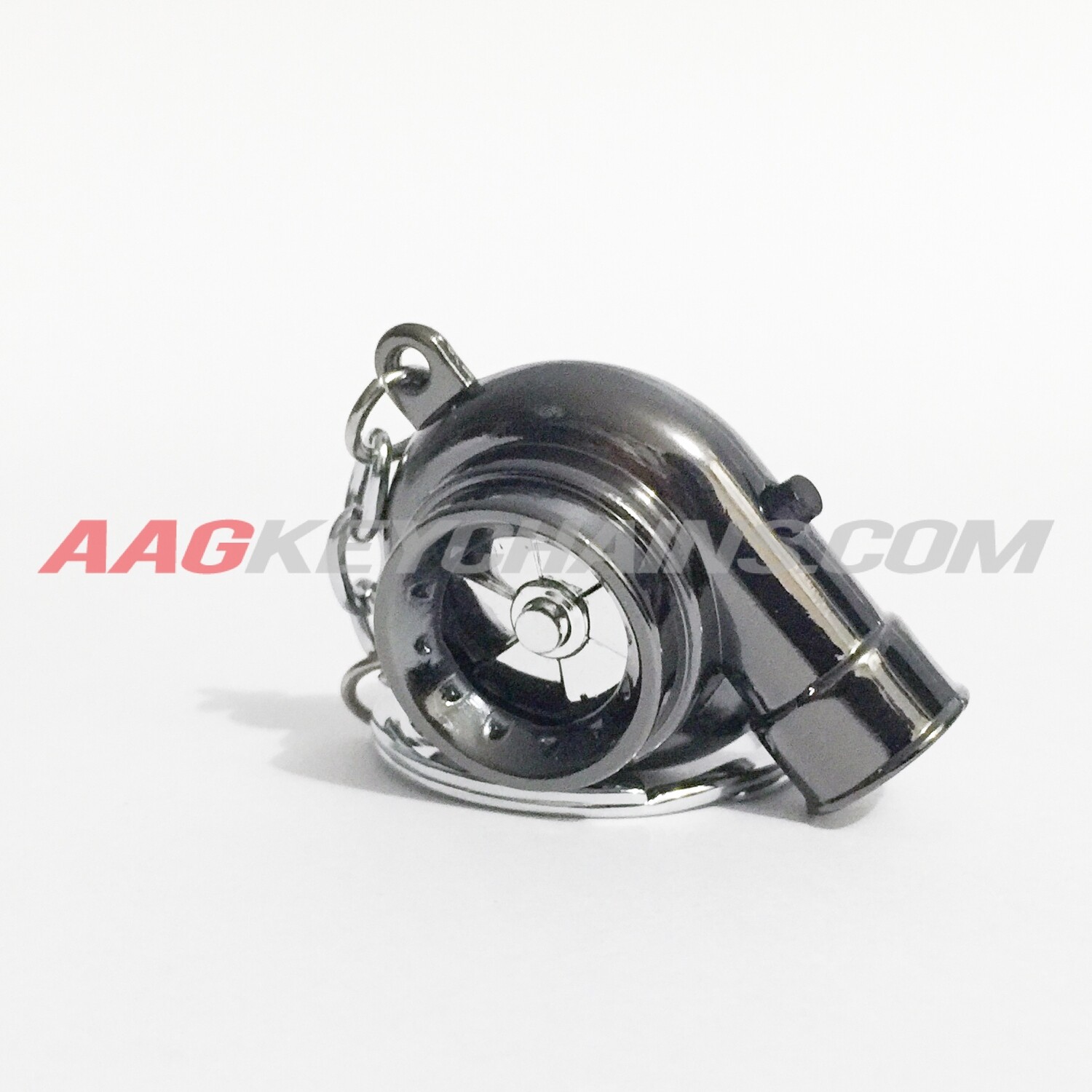 Black Chrome Electronic Turbo Keychain