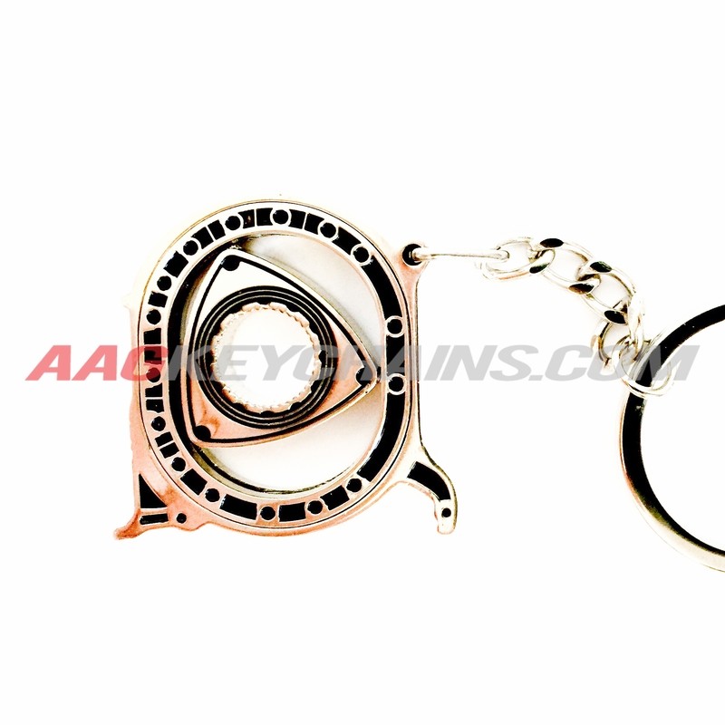 Gold Spinning Rotary Keychain