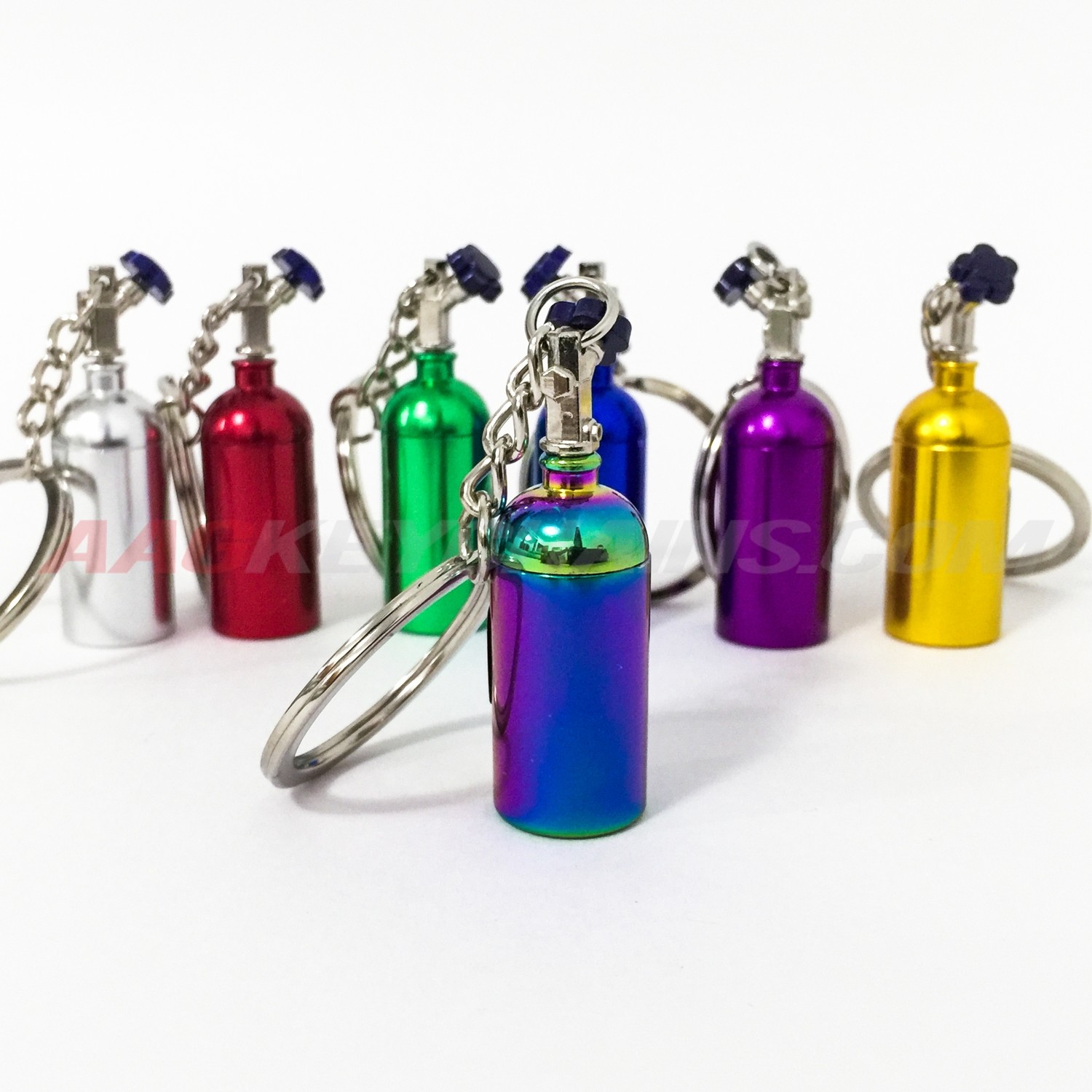 Neo-Chrome Nitrous Bottle Keychain