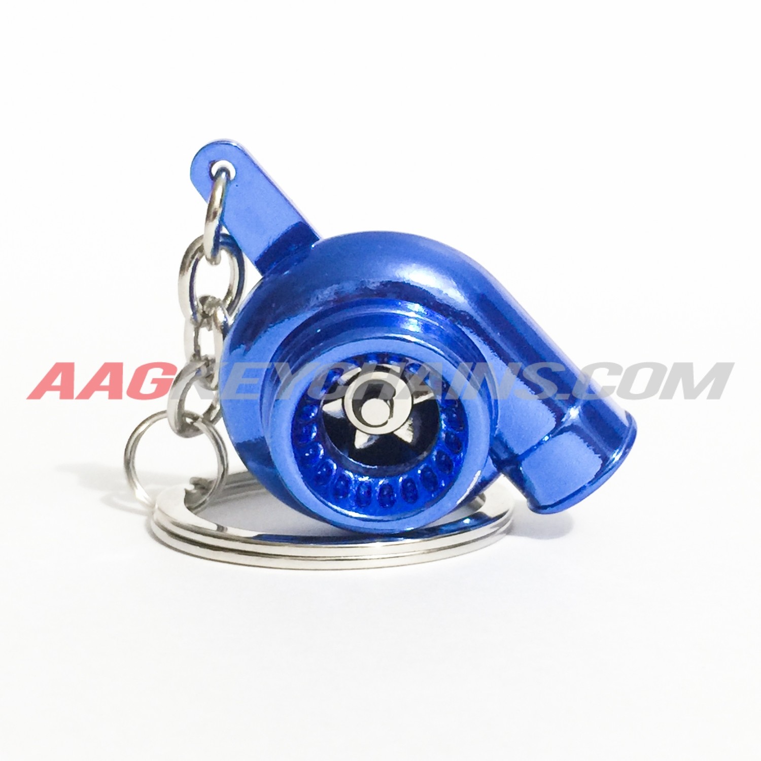 Metallic Blue Turbo Keychain