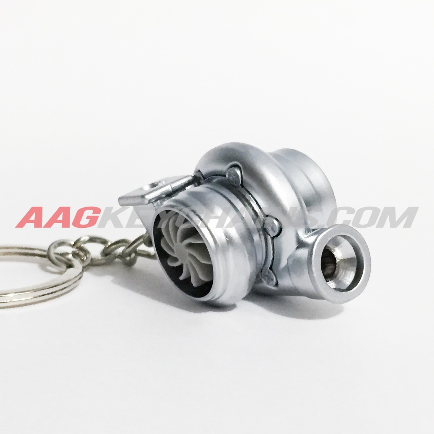 Silver Turbocharger/Compressor Keychain