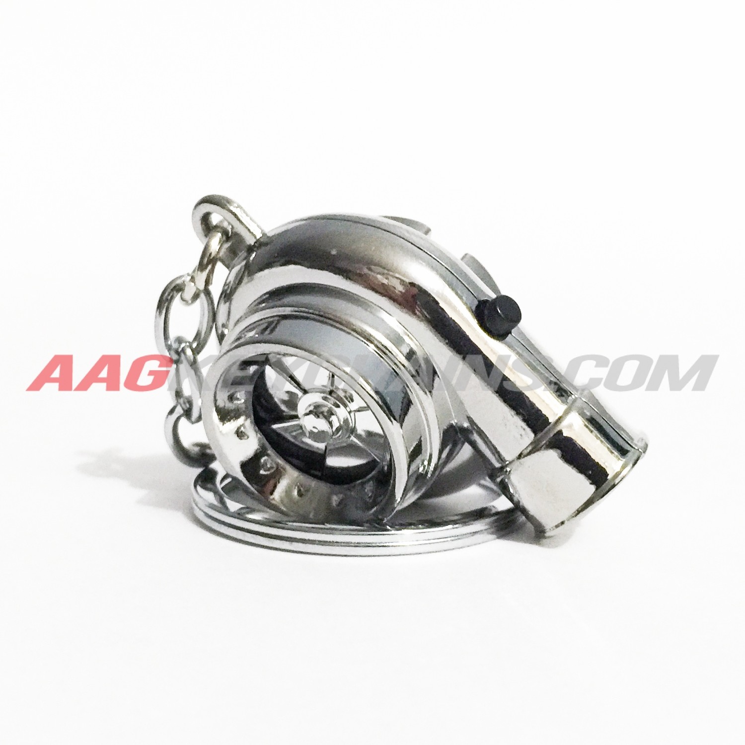 Chrome Electronic Turbo Keychain