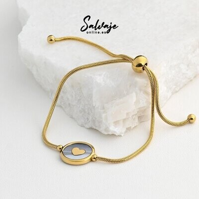 Pulsera Ajustable Love - Acero Dorado