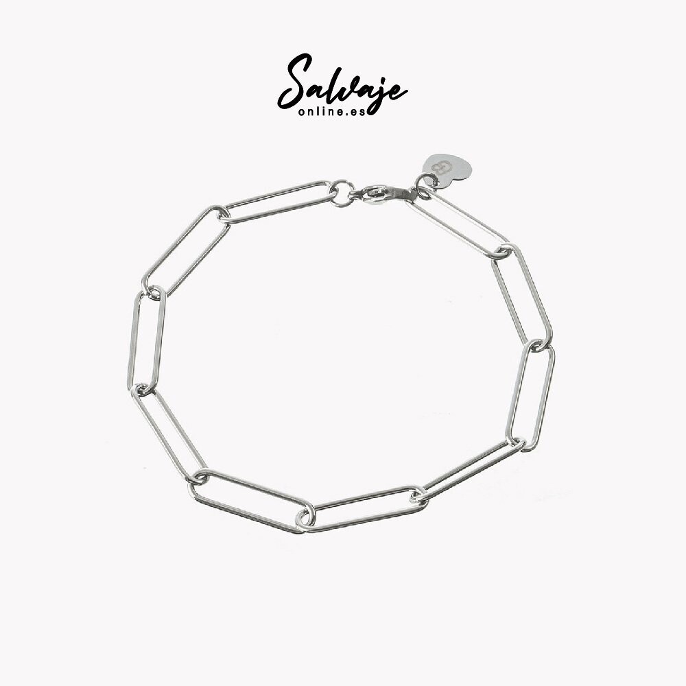 Pulsera Eslabones - Acero Plateada