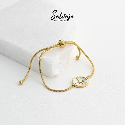 Pulsera Ajustable Star - Acero Dorado