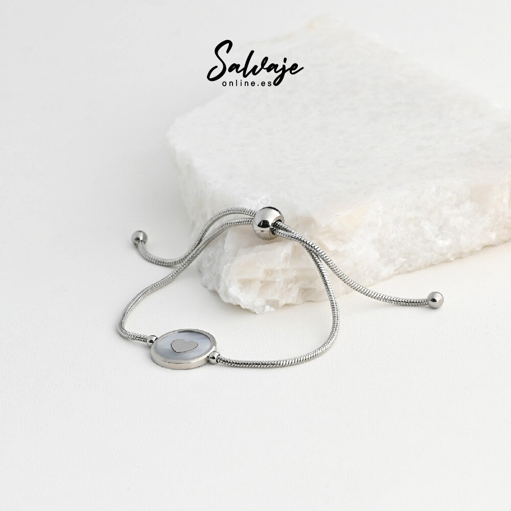 Pulsera Ajustable Love - Acero Plateado