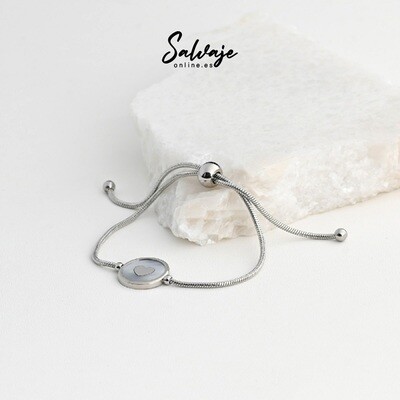 Pulsera Ajustable Love - Acero Plateado