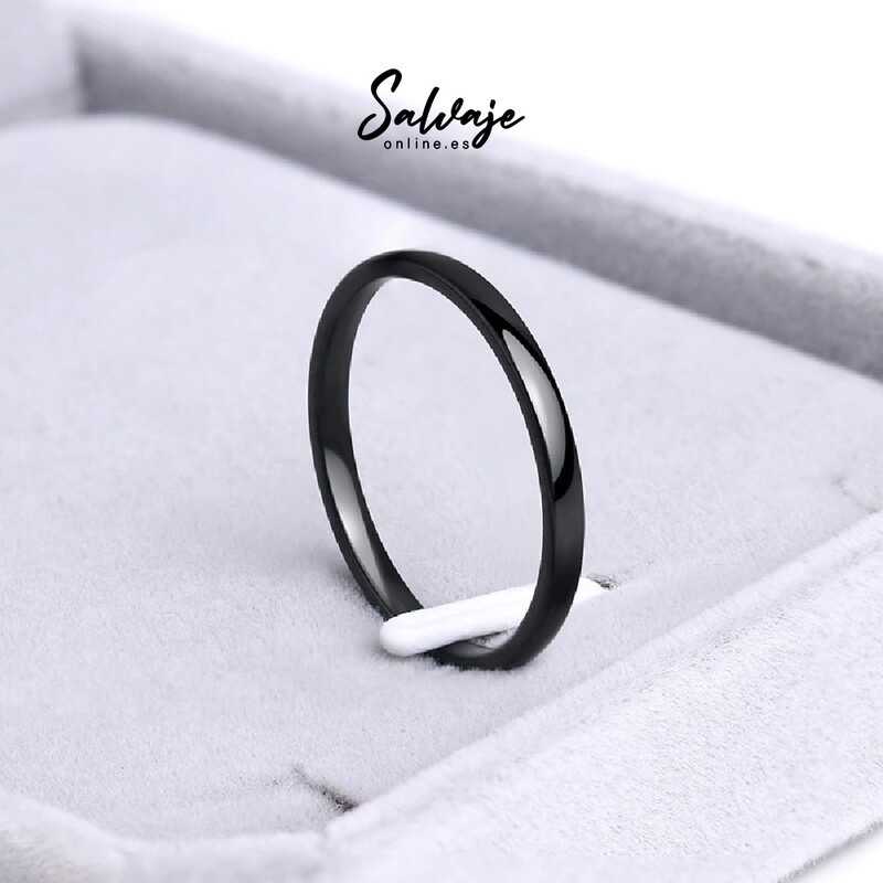Anillo Fino Metálico | Negro