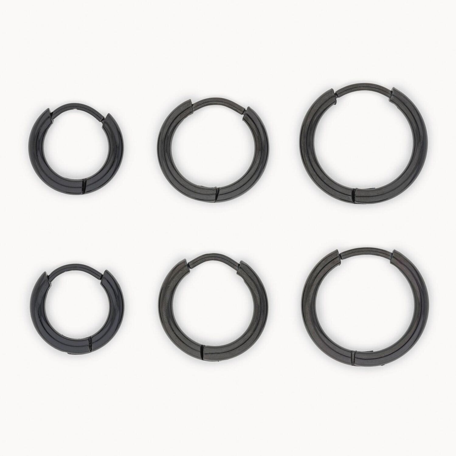 Piercing Aro Acero Negro x 2 (Antialérgico)