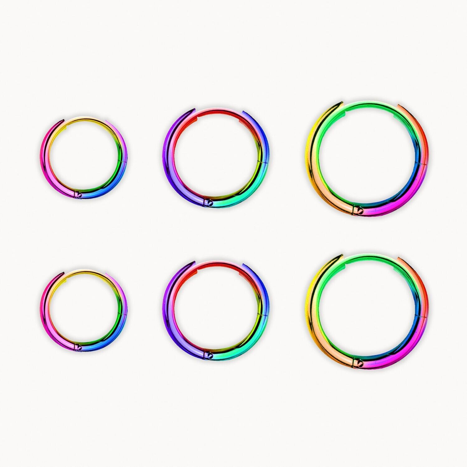 Piercing Aro Acero Anodizado x 2 (Antialérgico)