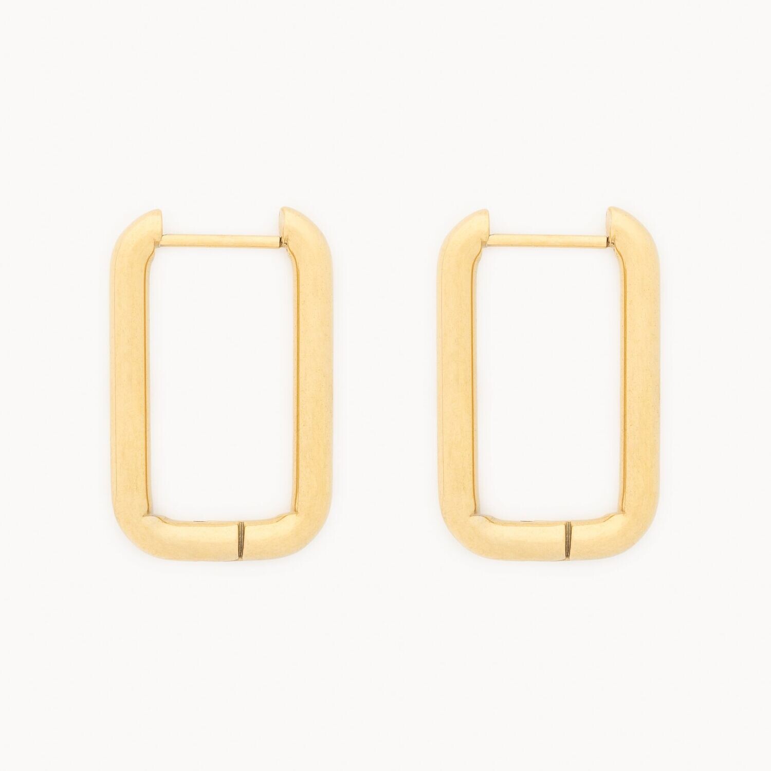 Pendientes Clip XL - Acero Dorado