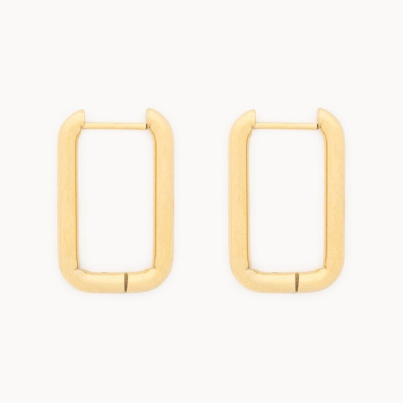 Pendientes Clip XL - Acero Dorado