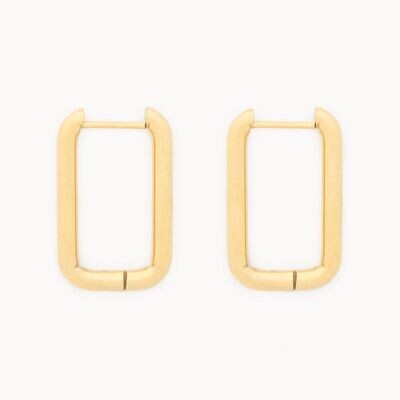 Pendientes Clip XL - Acero Dorado