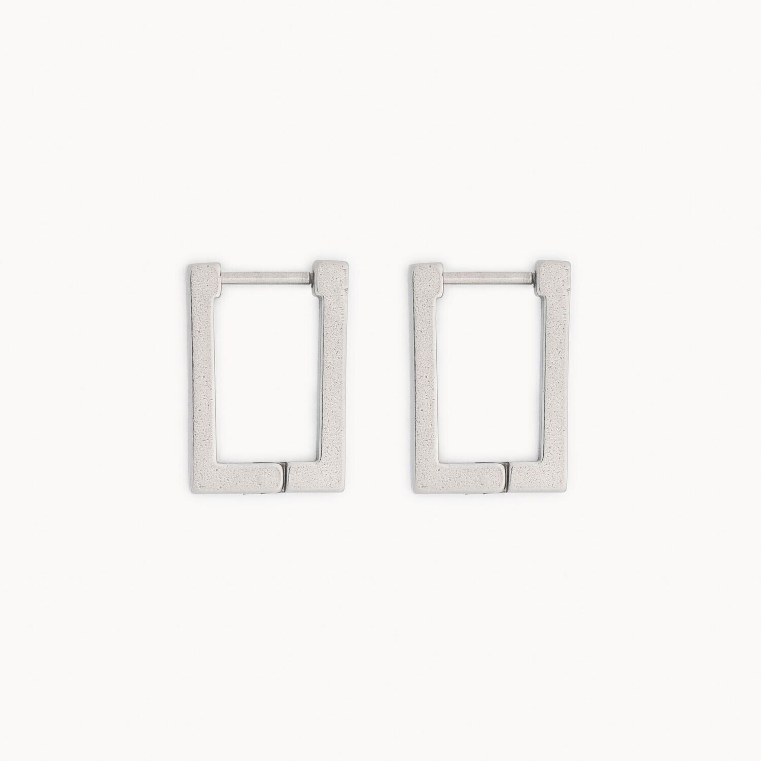 Aretes Prisma Plateados