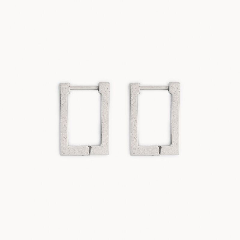 Aretes Prisma Plateados