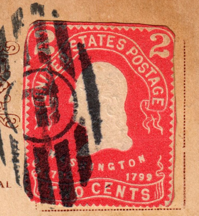 US WASHINTON  1732-1799 2 CENTS  RARE ON REAL  POSTCARD