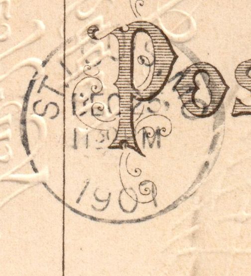 POSTCARD 1908-BENJAMIN FRANKLIN ISSUE 1903