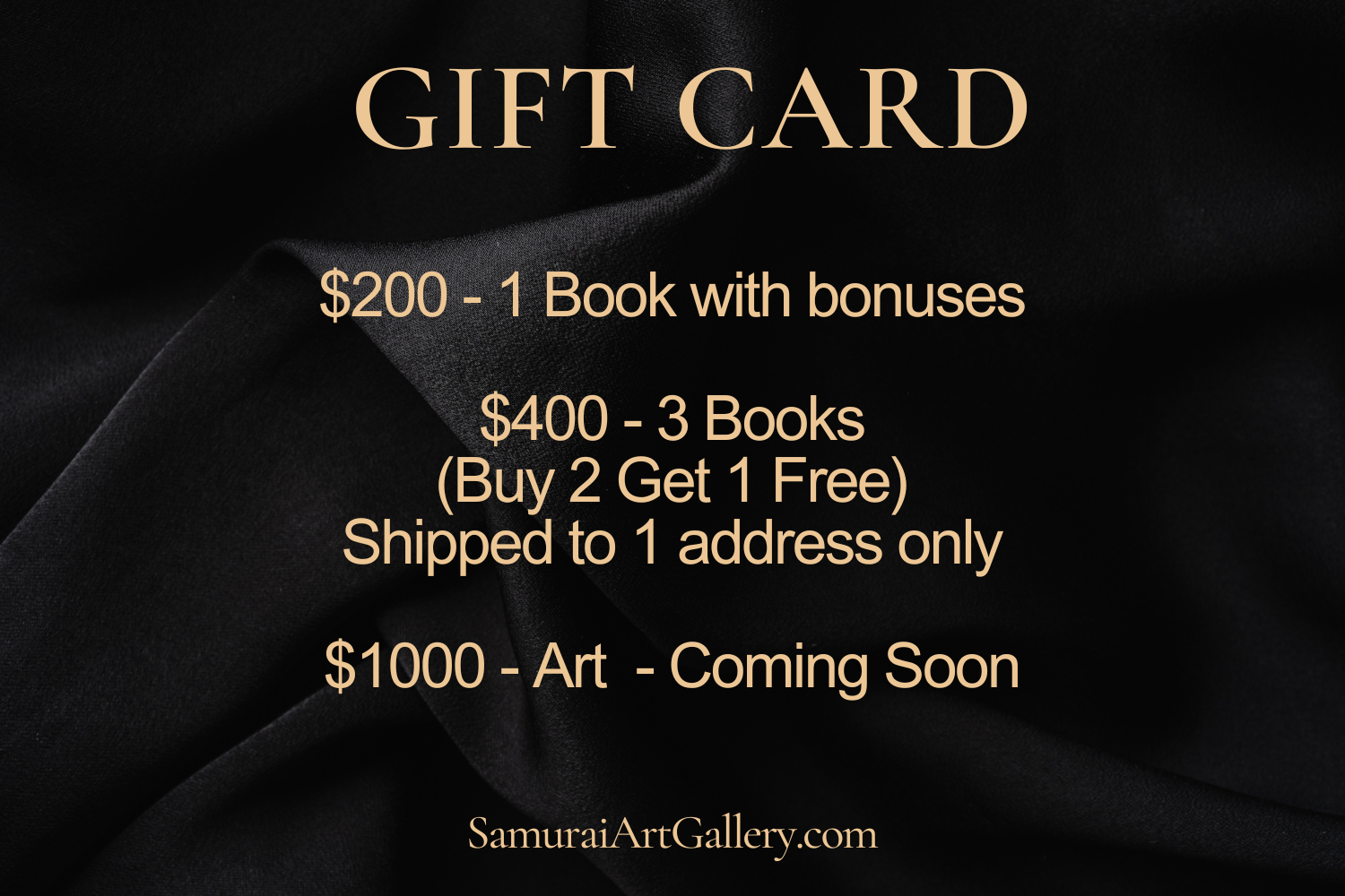 Gift card - Limited Edition Book