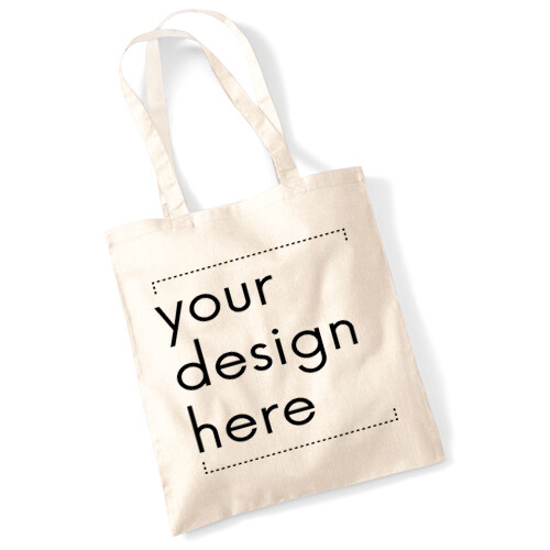 50  x 1 colour print on Natural Tote Bags