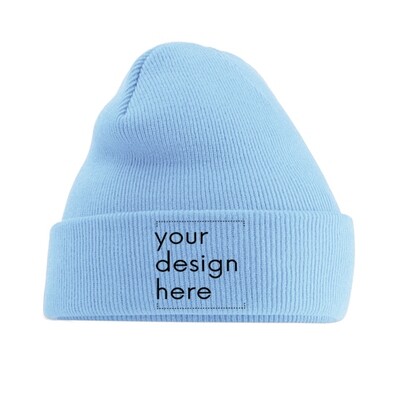 25 Organic Cotton Embroidered Beanies