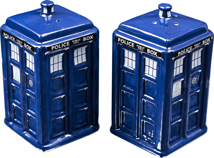 Doctor Who TARDIS Ceramic Salt and Pepper Shakers