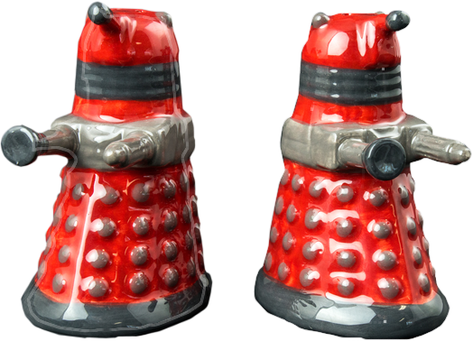 Doctor Who DALEK Ceramic Salt and Pepper Shakers