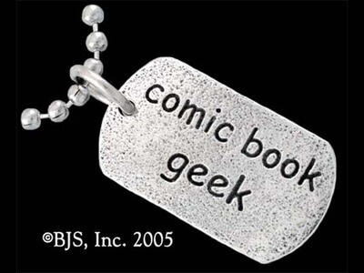GEEK TAG NECKLACE - &#39;COMIC BOOK GEEK&#39;