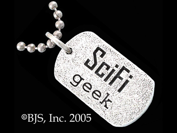GEEK TAG NECKLACE - &#39;SCI FI GEEK&#39;