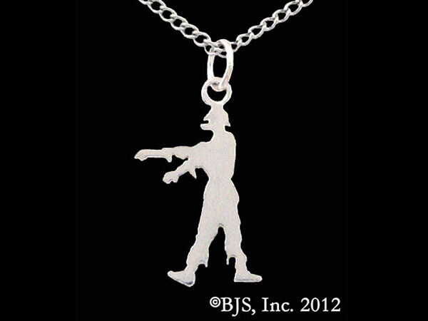 Zombie silhouette necklace – Sterling Silver