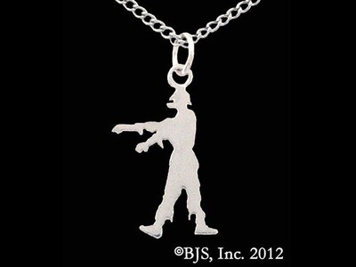 Zombie silhouette necklace – Sterling Silver