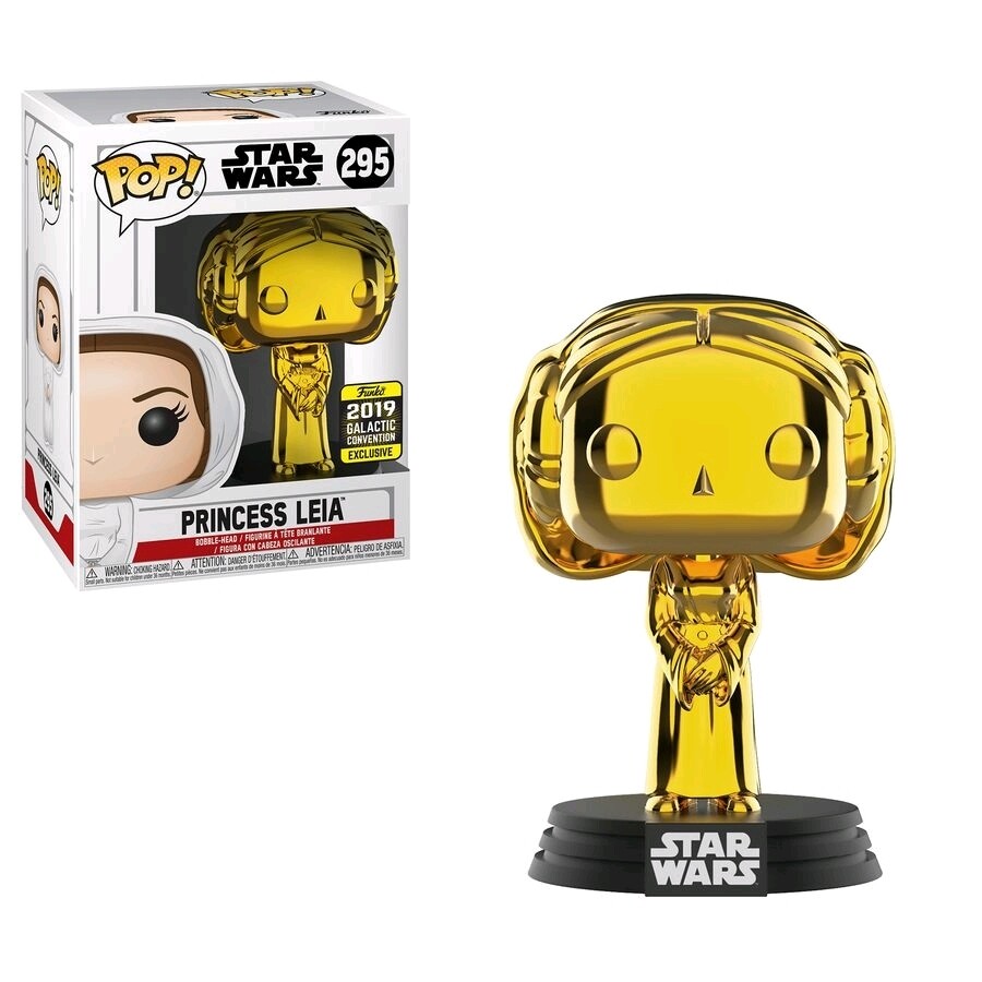 Star Wars - Princess Leia Gold Chrome SW19 US Exclusive Pop! Vinyl