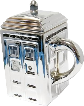 Doctor Who - TARDIS Mug with Lid (Silver)