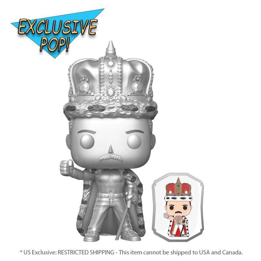 Queen - Freddie Mercury King US Exclusive Pop! with pin