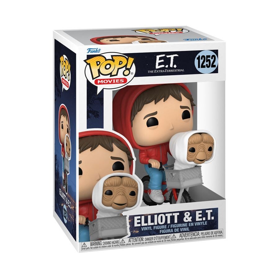 E.T. the Extra-Terrestrial - Elliot &amp; E.T. in Bike Basket Pop! Vinyl