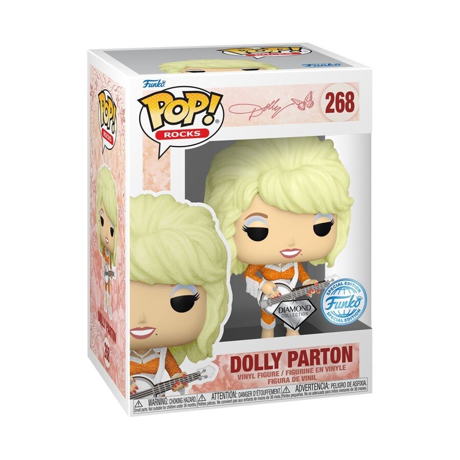 Dolly Parton with Guitar US Exclusive Diamond Glitter Pop! Vinyl