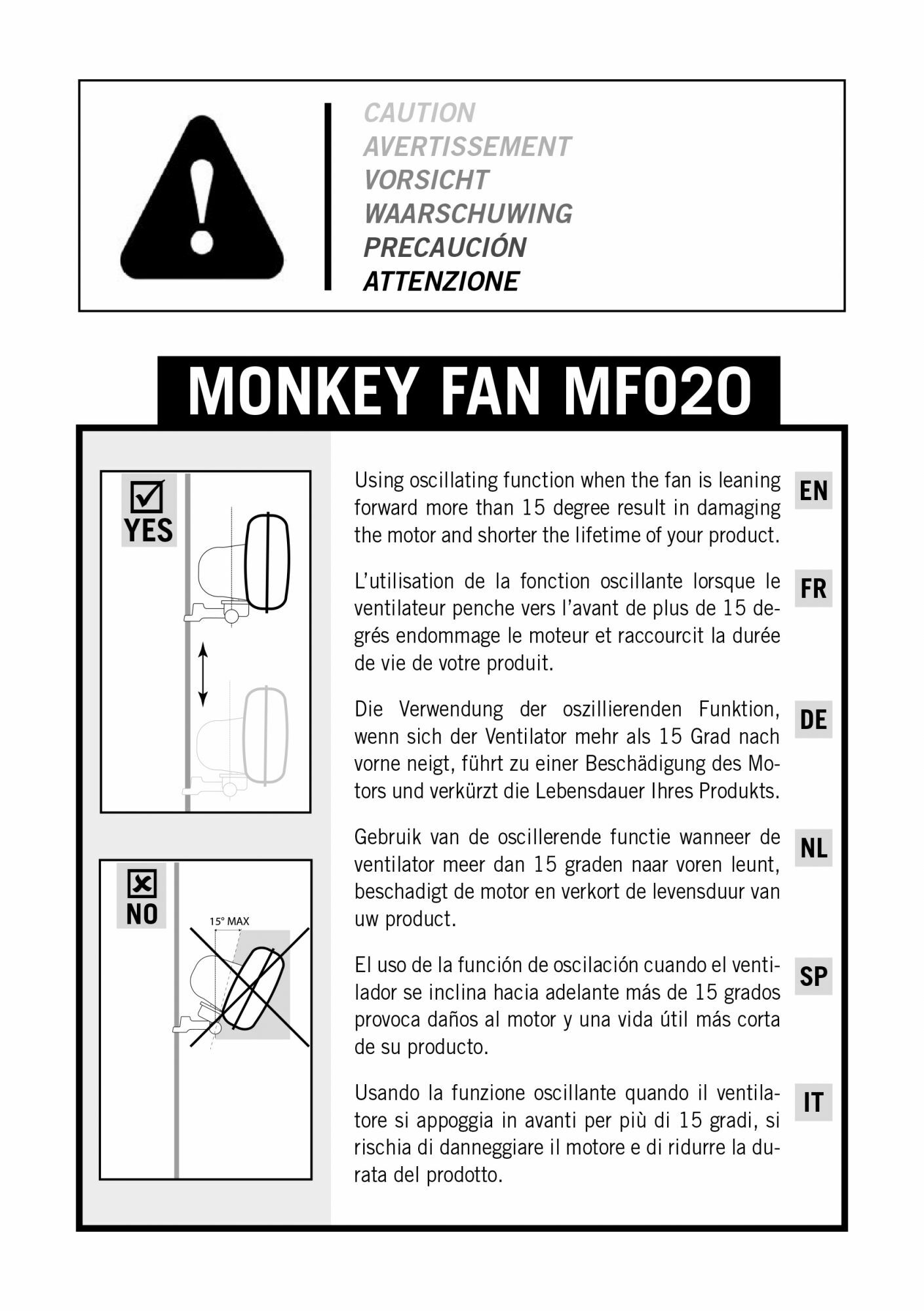 Secret Jardin Monkey Fan 20W Oscillating (вентилятор для гроубокса 20 см.)