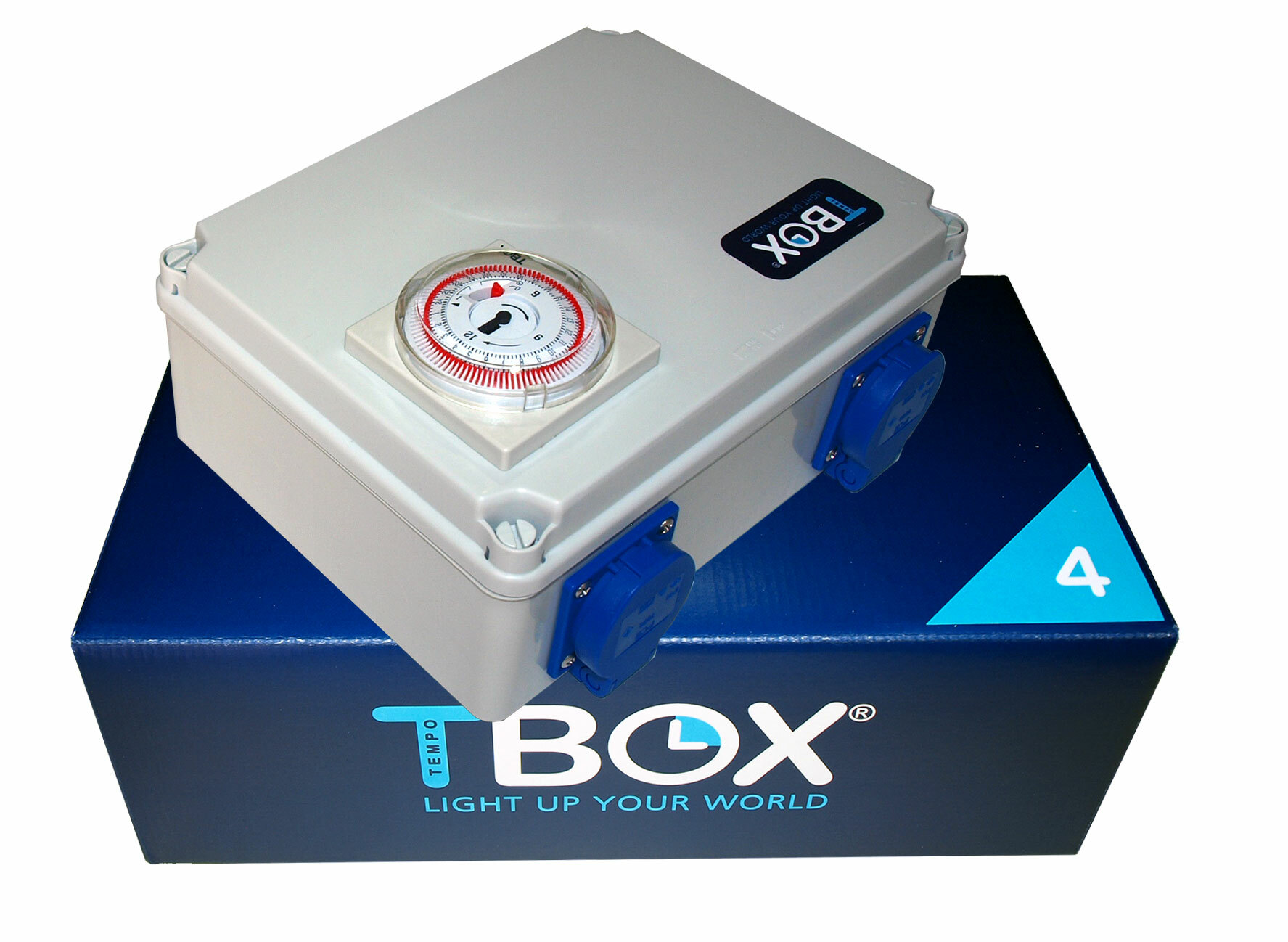 Таймер TBox 4 для подключения ламп в гроубоксах и теплицах (4x600W)